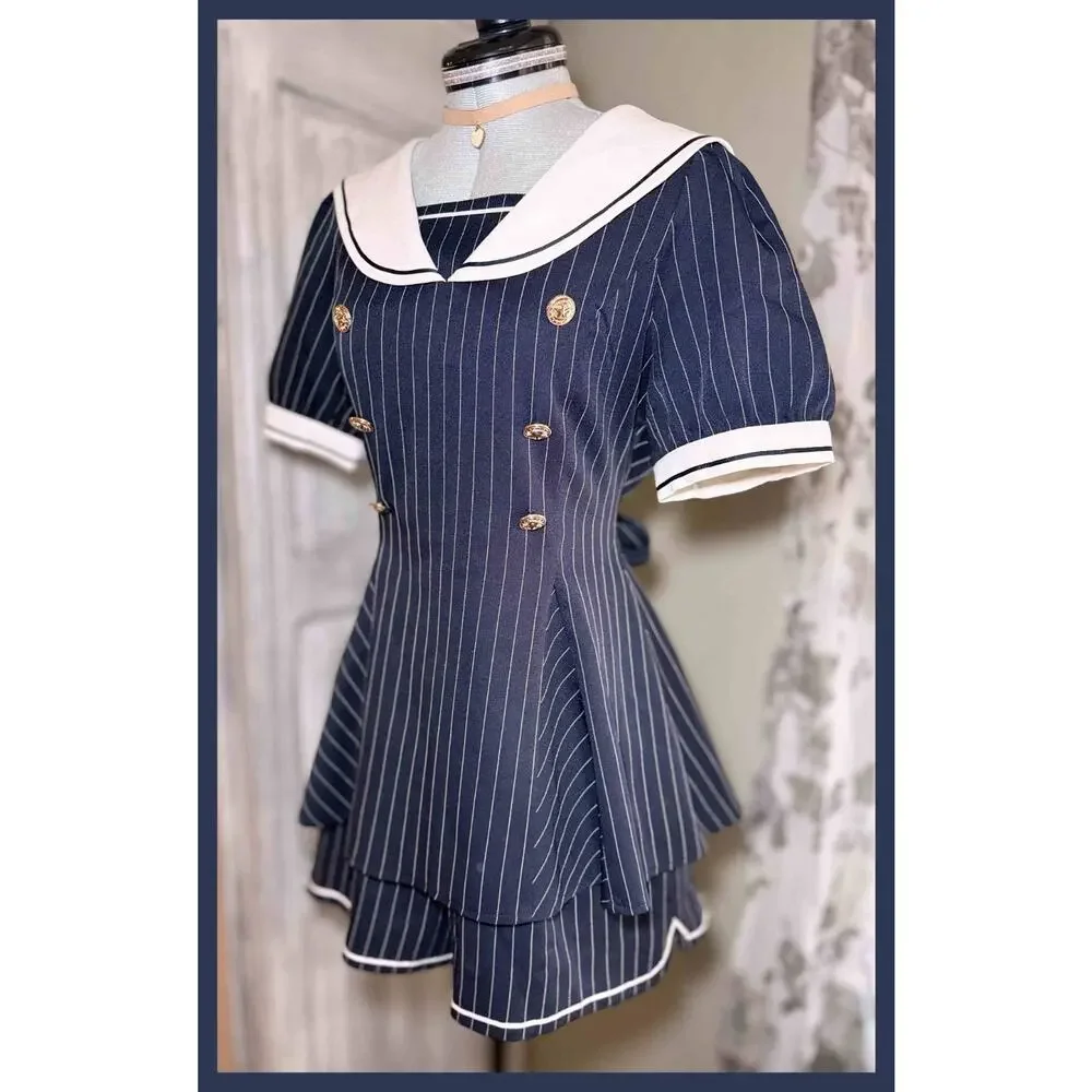 Secret Honey Sailor Set Up Blouse Shorts Jirai Kei Gyaru Shoujo Girl Japan